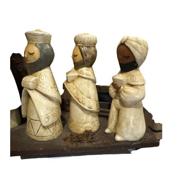 Mid-Century Nativity Scene Holy Family Crèche Minimalist - Picture 3 of 10